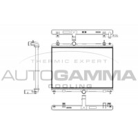 105770 AUTOGAMMA Радіатор охолодження двигуна