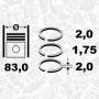 R1010000 ET ENGINETEAM Комплект поршневих кілець