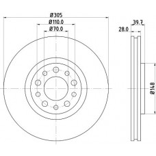 8DD 355 112-511 HELLA Гальмівний диск