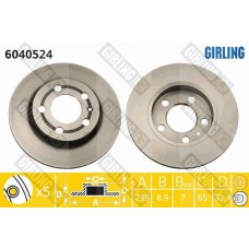 6040524 GIRLING Гальмівний диск