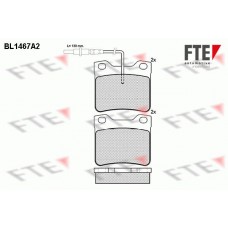 BL1467A2 FTE Комплект гальмівних колодок дисковий гальм