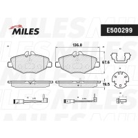 E500299 MILES КомплеК т гальмівних колодок, дискове гальмо