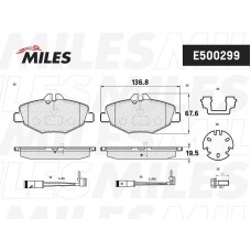 E500299 MILES КомплеК т гальмівних колодок, дискове гальмо