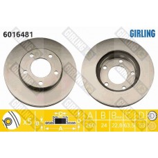 6016481 GIRLING Гальмівний диск