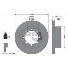 BDS1785 BENDIX Braking Гальмівний диск