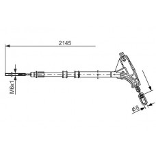 1 987 477 592 BOSCH Тросик, cтояночный тормоз