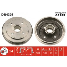DB4303 TRW Гальмівний барабан