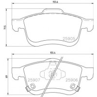 P 23 167 BREMBO КомплеК т гальмівних колодок, дискове гальмо