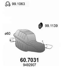 60.7031 ASSO Глушник вихлопних газів кінцевий