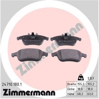 24710.180.1 ZIMMERMANN Комплект гальмівних колодок дисковий гальм