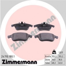 24710.180.1 ZIMMERMANN Комплект гальмівних колодок дисковий гальм