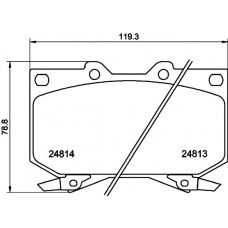 8DB 355 037-381 HELLA Комплект гальмівних колодок дисковий гальм