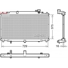 DRM44048 DENSO Радіатор охолодження двигуна