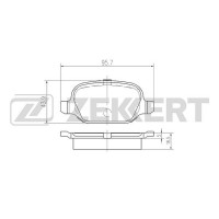 BS-2464 ZEKKERT Комплект гальмівних колодок дисковий гальм