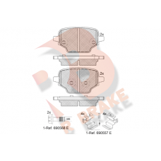 RB2347 R BRAKE Комплект гальмівних колодок дисковий гальм
