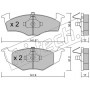 215.0 fri.tech. Комплект гальмівних колодок дисковий гальм