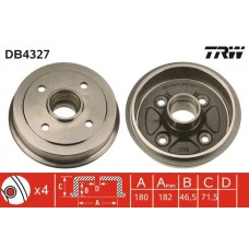 DB4327 TRW Гальмівний барабан