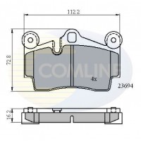 CBP01316 COMLINE Комплект гальмівних колодок дисковий гальм