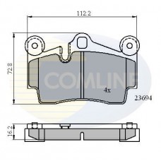 CBP01316 COMLINE Комплект гальмівних колодок дисковий гальм