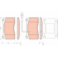 GDB1645 TRW Комплект гальмівних колодок дисковий гальм