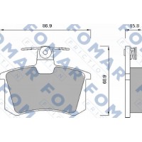 FO 625481 FOMAR Friction Комплект гальмівних колодок дисковий гальм