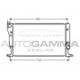 105182 AUTOGAMMA Радіатор охолодження двигуна
