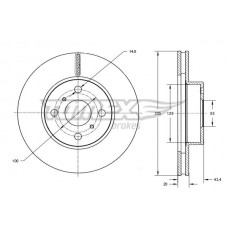 TX 73-26 TOMEX Brakes Гальмівний диск
