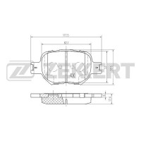BS-1864 ZEKKERT Комплект гальмівних колодок дисковий гальм