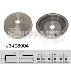J3408004 NIPPARTS Гальмівний барабан