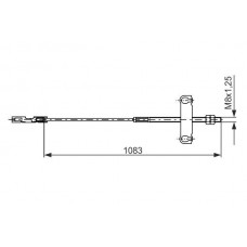 1 987 482 194 BOSCH Тросик, cтояночный тормоз