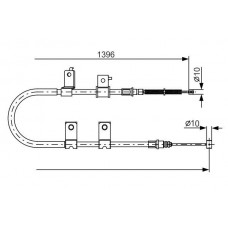 1 987 482 083 BOSCH Тросик, cтояночный тормоз