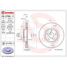 09.D769.11 BREMBO Гальмівний диск