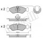 22-0571-1 METELLI Комплект гальмівних колодок дисковий гальм