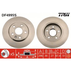 DF4995S TRW Гальмівний диск