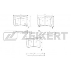 BS-2857 ZEKKERT Комплект гальмівних колодок дисковий гальм