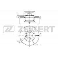 BS-6257 ZEKKERT Гальмівний диск