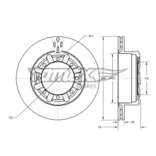 TX 73-49 TOMEX Brakes Гальмівний диск