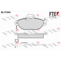 BL1319A2 FTE Комплект гальмівних колодок дисковий гальм