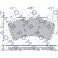 FO 859181 FOMAR Friction КомплеК т гальмівних колодок, дискове гальмо