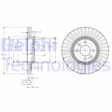 BG3430C DELPHI Гальмівний диск