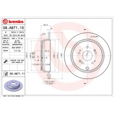 08.A871.10 BREMBO Гальмівний диск