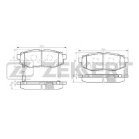 BS-1247 ZEKKERT Комплект гальмівних колодок дисковий гальм