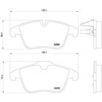 P 61 106 BREMBO Комплект гальмівних колодок дисковий гальм