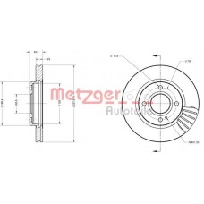 6110074 METZGER Гальмівний диск