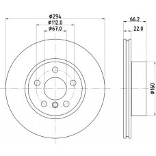 8DD 355 133-821 HELLA Гальмівний диск