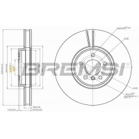 CD7746V BREMSI Гальмівний диск