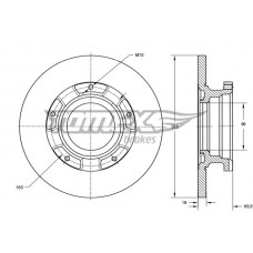 TX 73-93 TOMEX Brakes Гальмівний диск