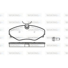 P9343.20 WOKING Комплект гальмівних колодок дисковий гальм