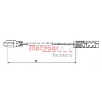 11.5935 METZGER Тросик, cтояночный тормоз