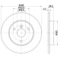 8DD 355 113-561 HELLA Гальмівний диск